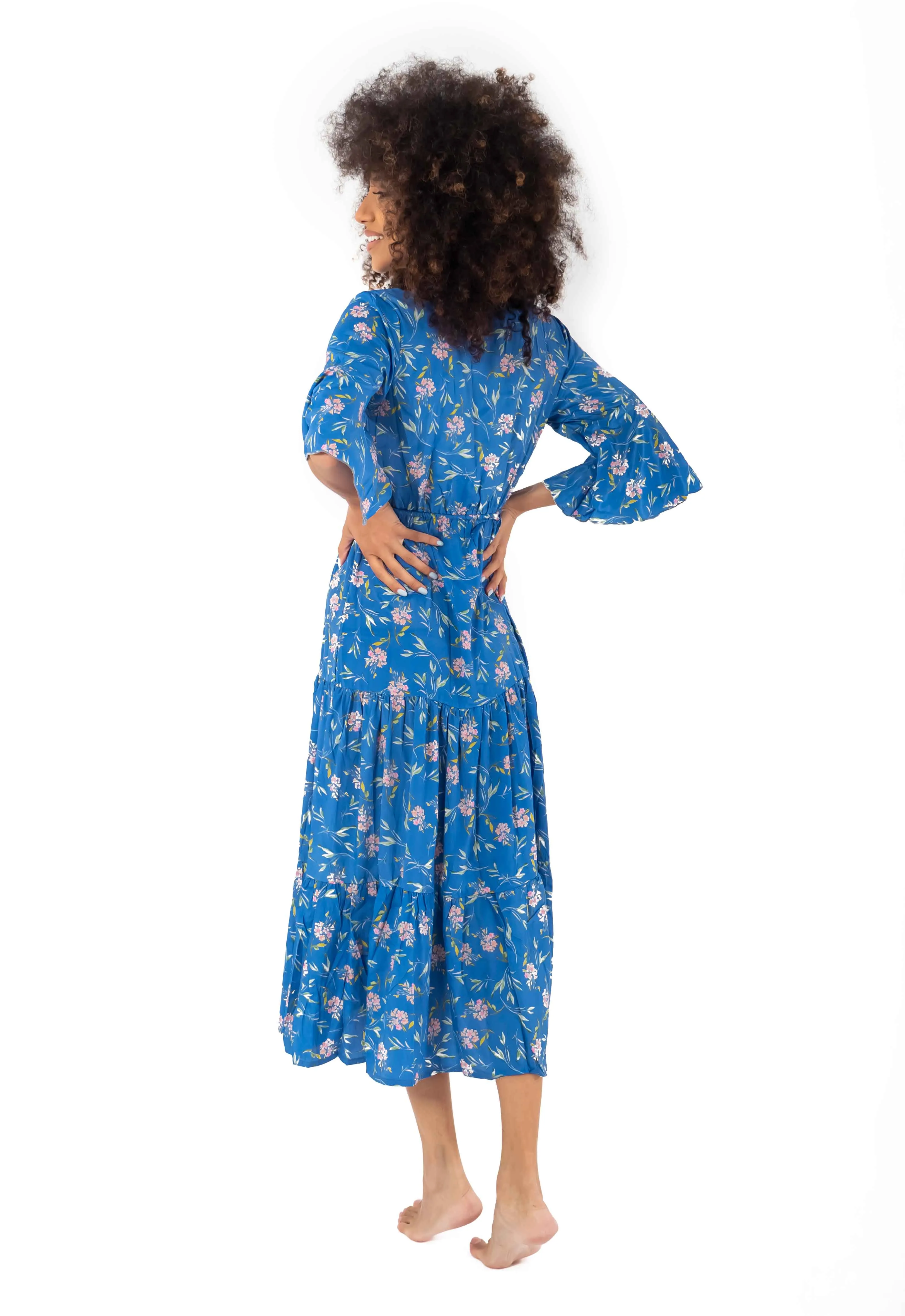 Vestito lungo a fiori Maya