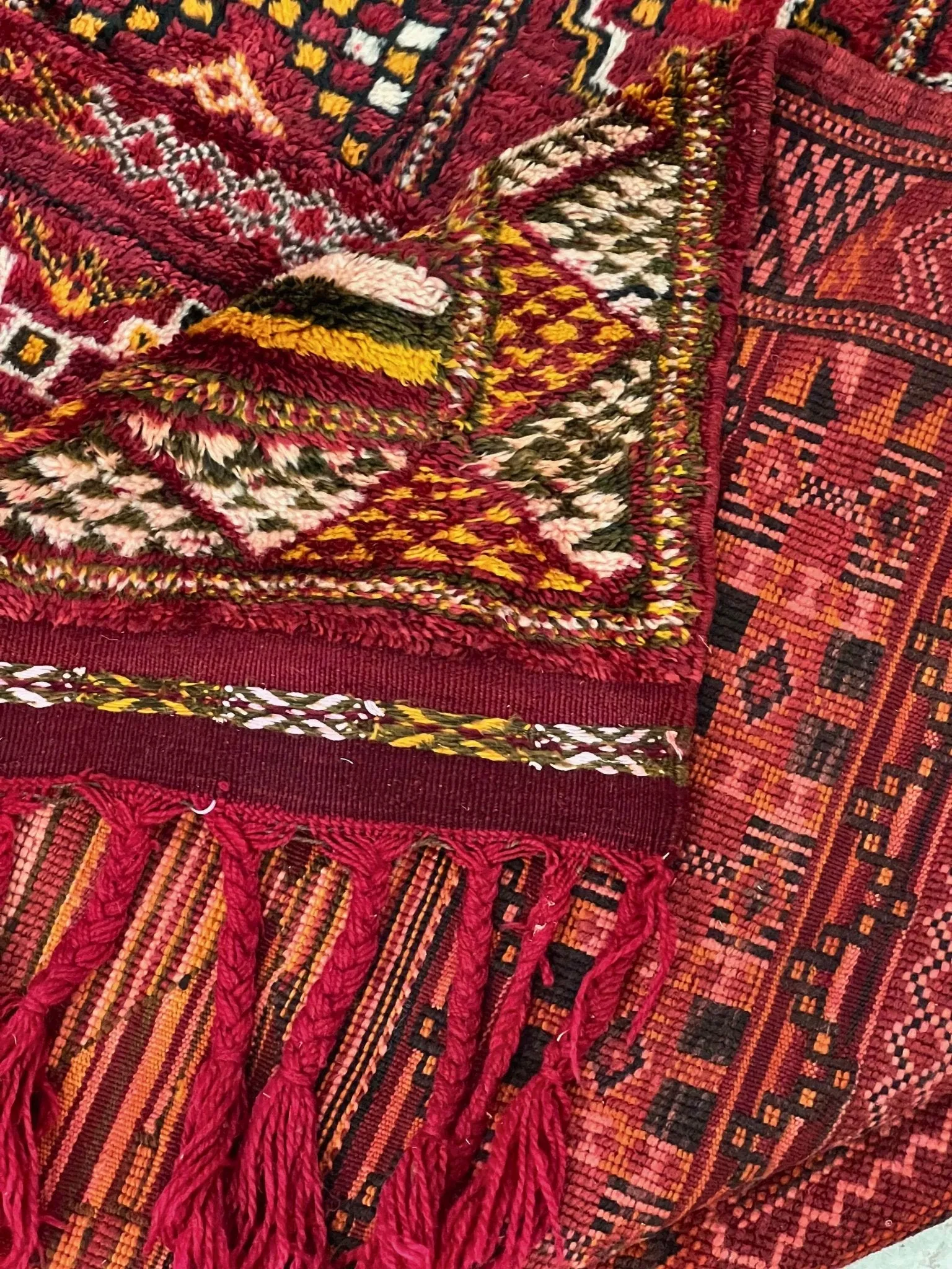 Vintage Beni Mguild Berber Rug 7'3" x 9'11" - 220 cm x 303 cm (Wool)