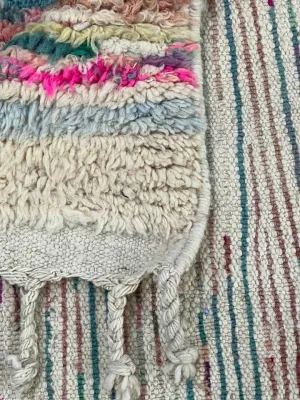 Vintage Moroccan area rug from Azilal, Wool and Thread, 8.49ft x 5.05ft or 259cm x 154cm