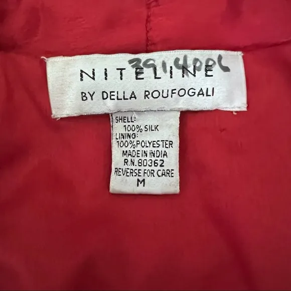 Vintage Niteline by Della Roufogali Beaded Silk Jacket Medium