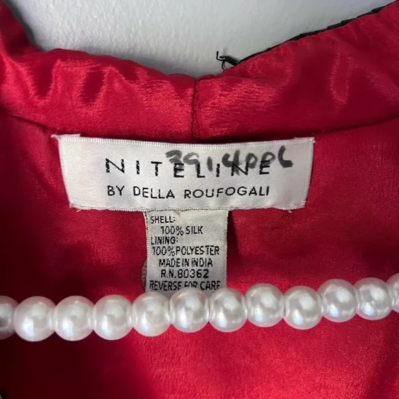 Vintage Niteline by Della Roufogali Beaded Silk Jacket Medium