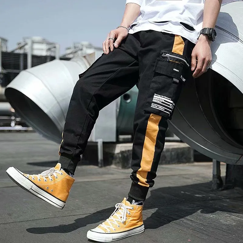 Wide Strip & Zipper Pocket Joggers M00004