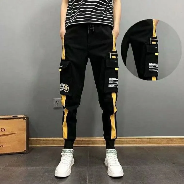 Wide Strip & Zipper Pocket Joggers M00004