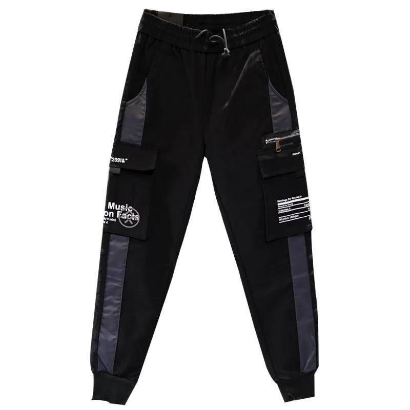 Wide Strip & Zipper Pocket Joggers M00004