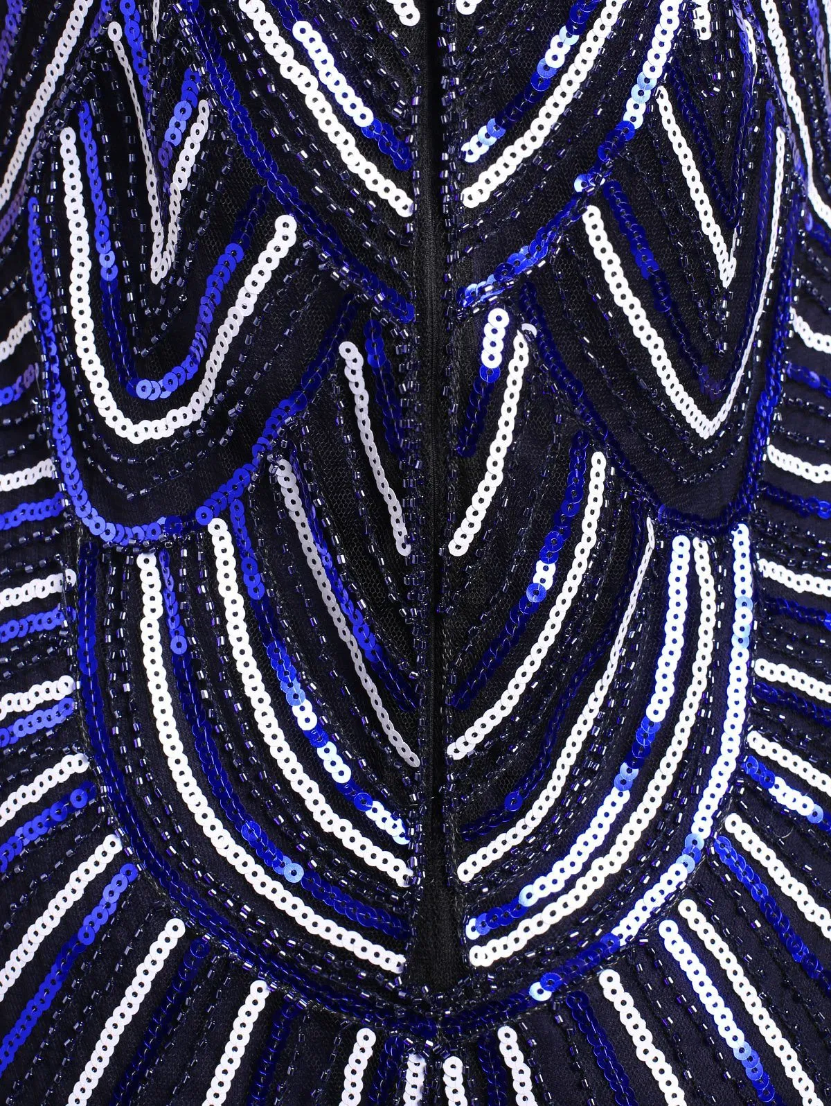 Women 1920s Art Deco Sequin Flapper Tassel Gatsby Dress