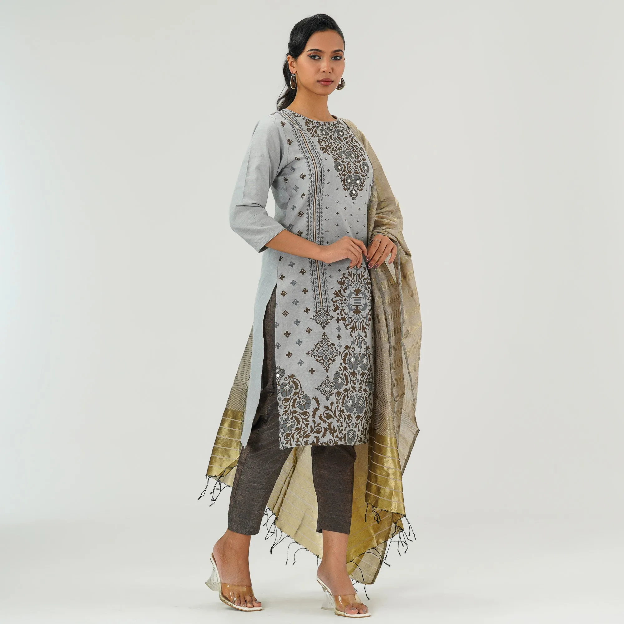 Womens Grey Three Pices Set
