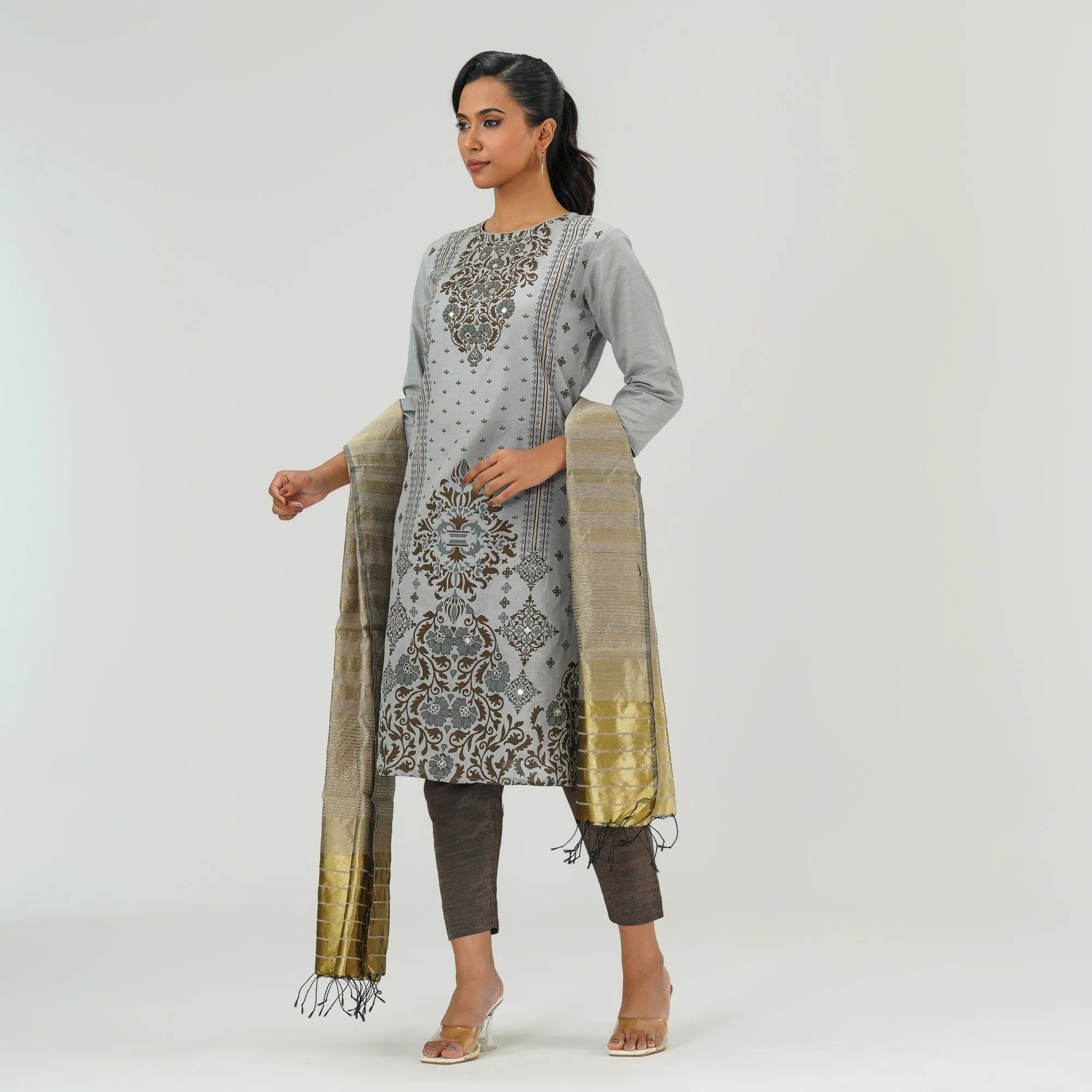 Womens Grey Three Pices Set