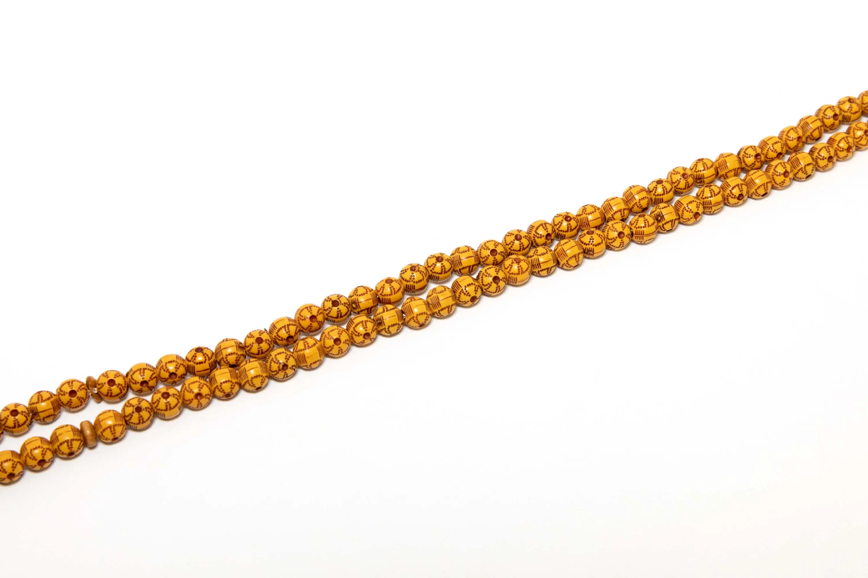 Wooden Necklace With Carvings