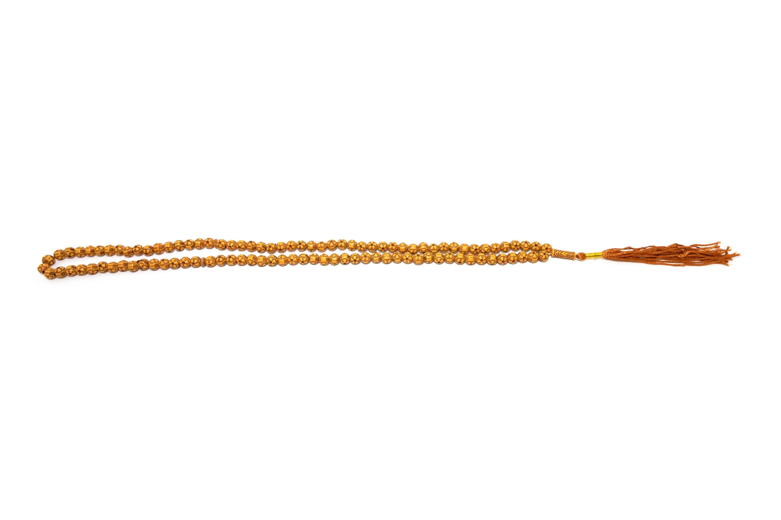 Wooden Necklace With Carvings