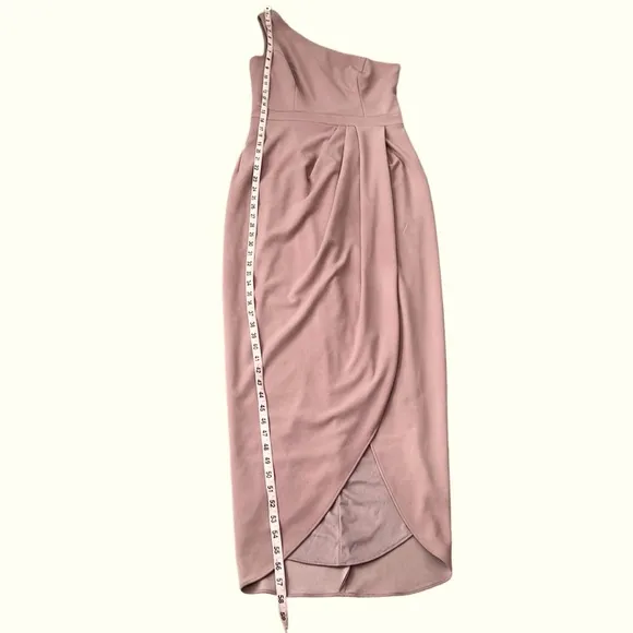 Xscape Rose One Shoulder Scuba Crepe Gown Size 4 Reg. $238