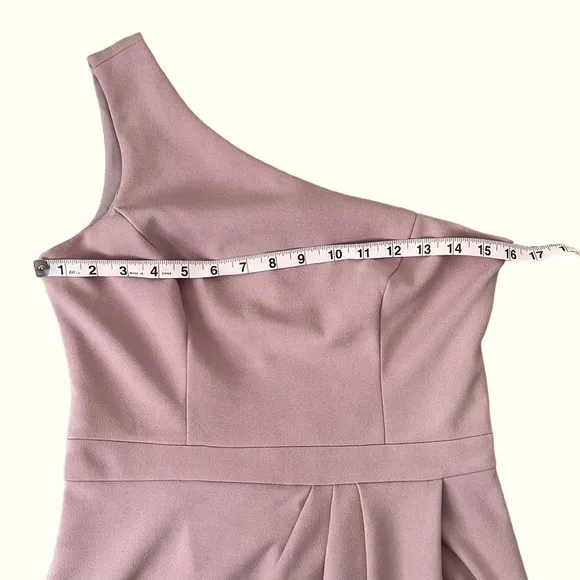 Xscape Rose One Shoulder Scuba Crepe Gown Size 4 Reg. $238