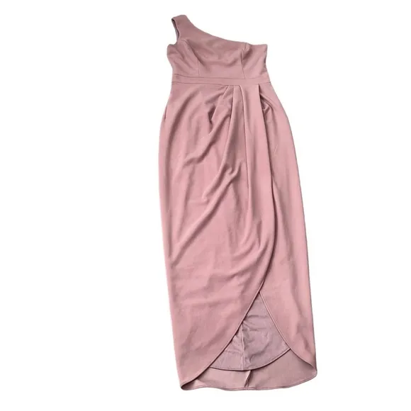 Xscape Rose One Shoulder Scuba Crepe Gown Size 4 Reg. $238