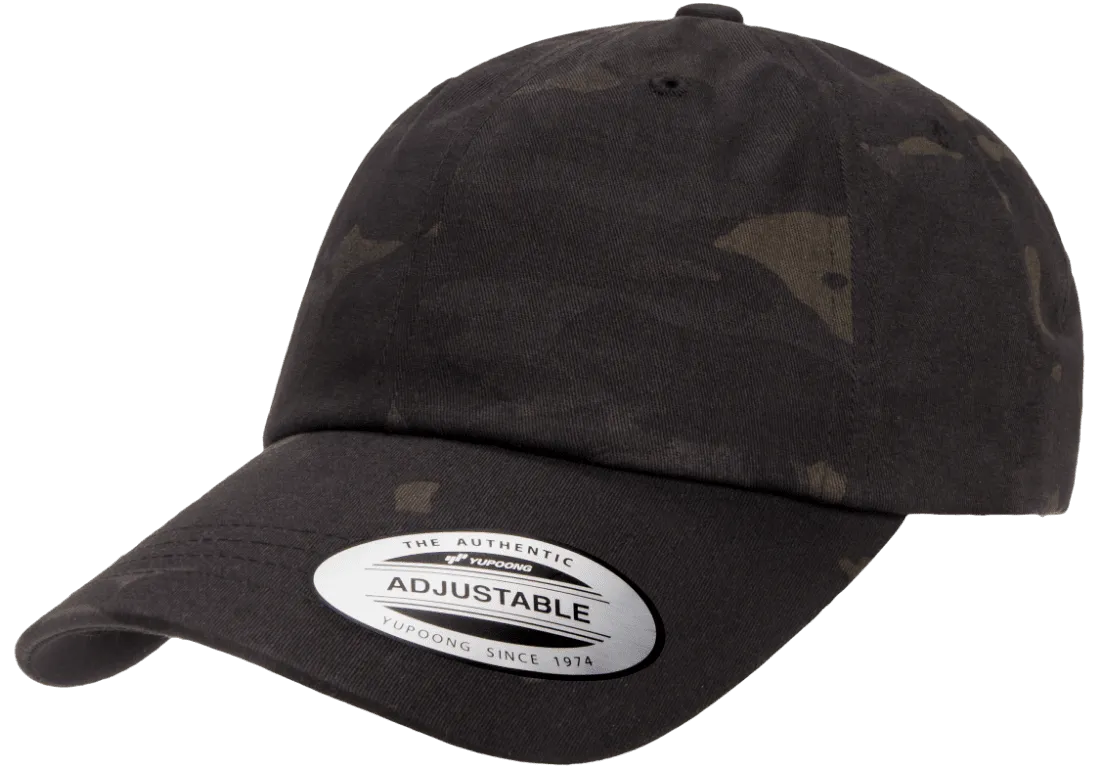 YP Classics Adjustable Dad Cap Multi Camo Black