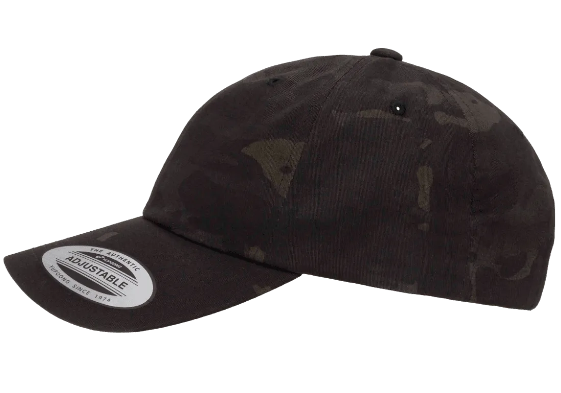 YP Classics Adjustable Dad Cap Multi Camo Black