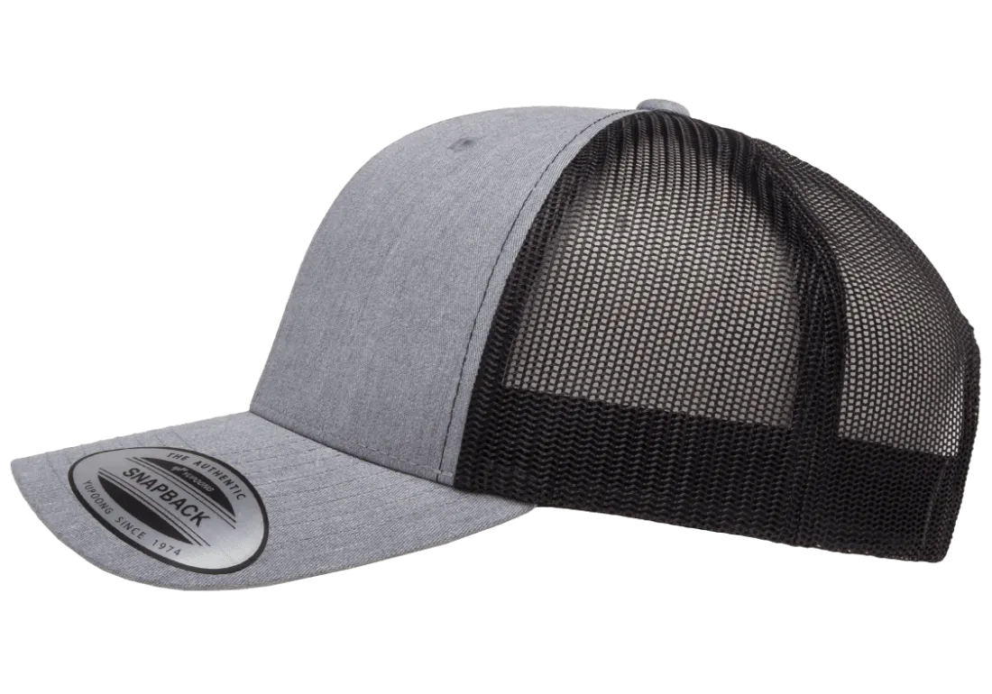 YP Classics Mesh Back Trucker Cap Heather Black