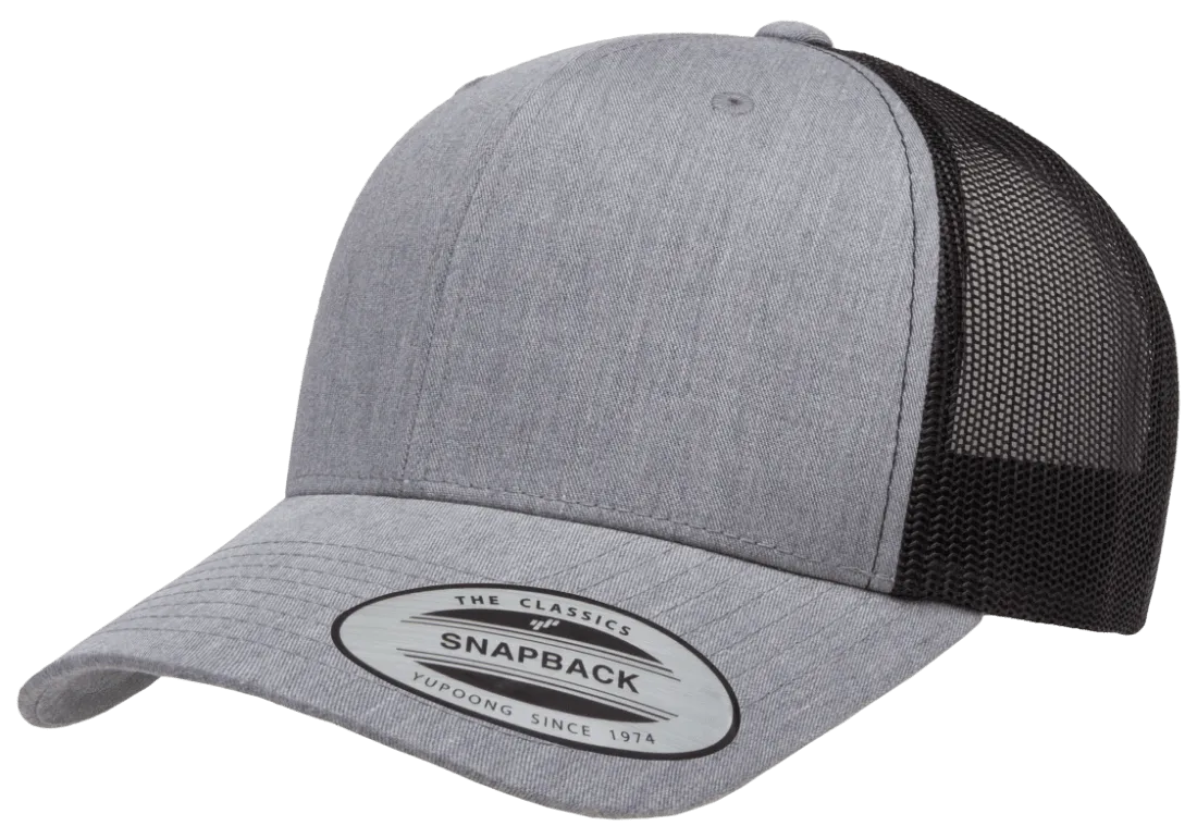 YP Classics Mesh Back Trucker Cap Heather Black
