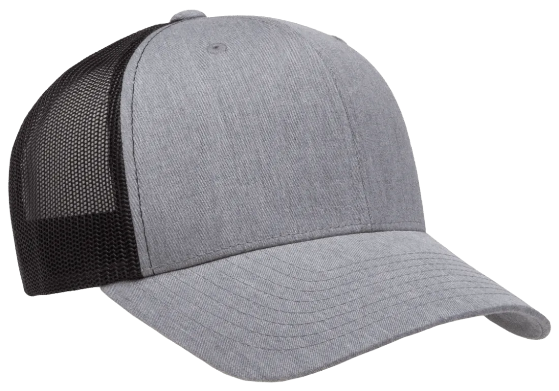 YP Classics Mesh Back Trucker Cap Heather Black