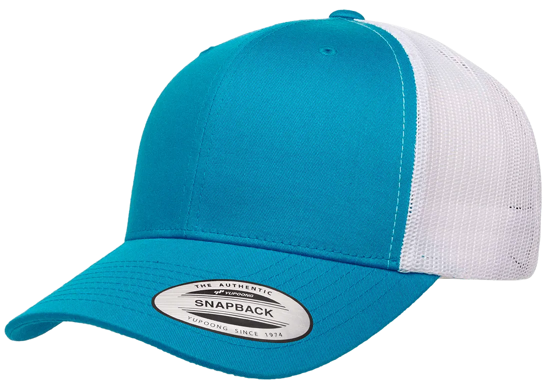YP Classics Mesh Back Trucker Cap Turquoise White