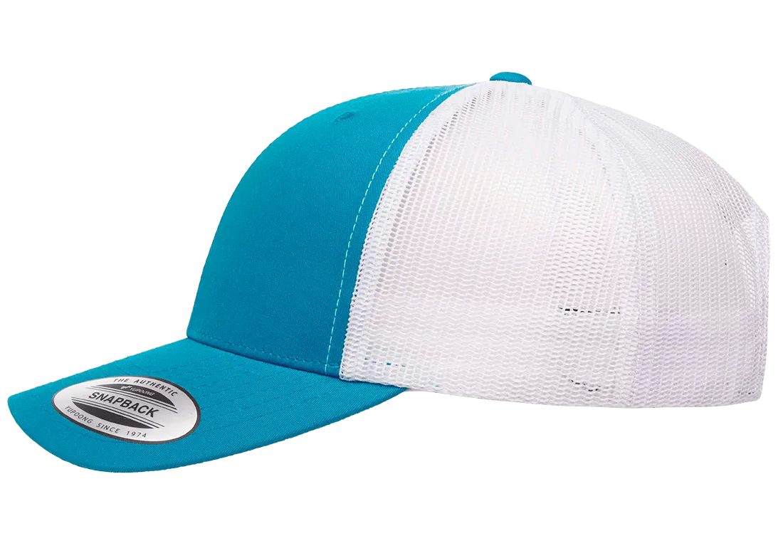 YP Classics Mesh Back Trucker Cap Turquoise White