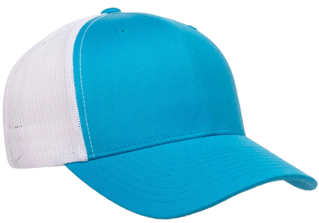 YP Classics Mesh Back Trucker Cap Turquoise White